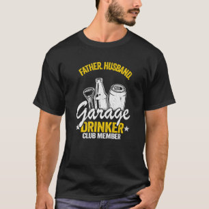 Camiseta Pai de Cerveja Bebendo Padre Husband Garage Beer