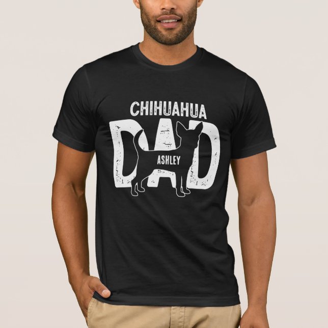 Camiseta Pai de Chihuahua Cachorro Pai (Frente)