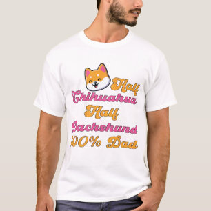 Camiseta Pai de Chiweenie Metade Chihuahua Dachshund Presen