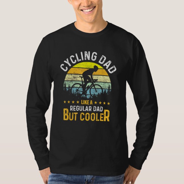 Camiseta Pai De Ciclagem De Menores Como Um Pai Regular, Ma (Frente)