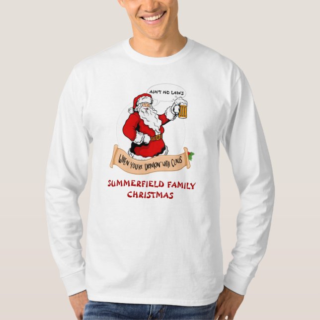Camiseta Pai de Combinação Engraçado de Natal da Reunião Fa (Frente)