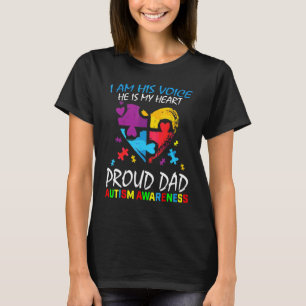 Camiseta Pai de Consciência do Autismo Filho Autista