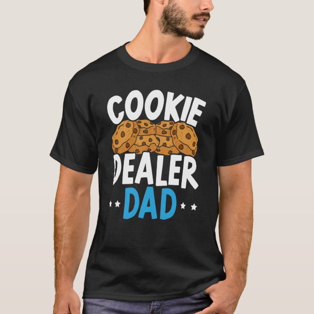 Camiseta Pai de Cookie Dealer Doce Dia de as mães de Desser (Frente)