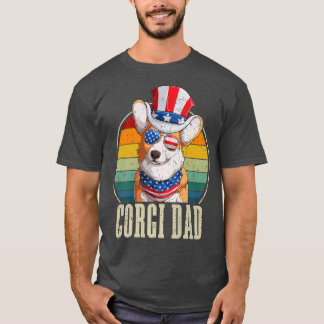 Camiseta Pai De Corgi - Óculos De Sol Retroativos 4 De Julh