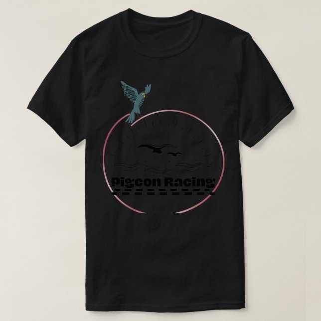 Camiseta pai de corridas de pombos (Frente do Design)