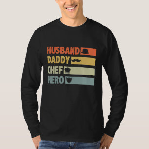 Camiseta PAI de cozinheiros do Chef da VIntage Pai Herói Pa