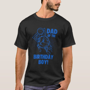 Camiseta Pai De Crianças De Aniversário Pla De Basquete Ret