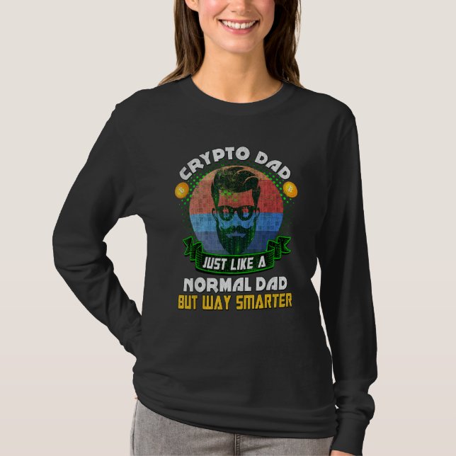 Camiseta Pai De Cripto De Dogecoin Mineira Bitmoney Tal Com (Frente)