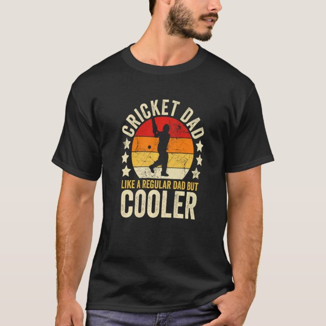 Camiseta Pai De Críquete De Mens Como Um Pai Regular, Mas G (Frente)