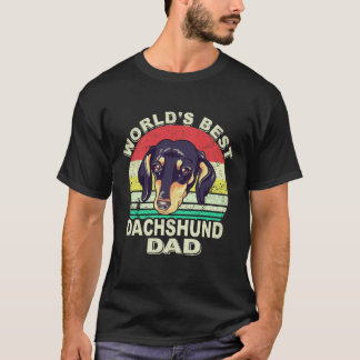 Camiseta Pai de Dachshund do Mundo Vintage 4