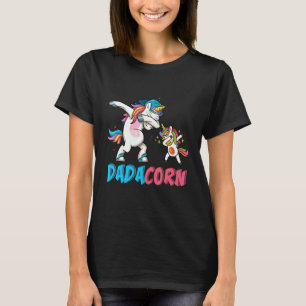 Camiseta Pai De Dadacorn Unicorn Da Princesa Garota De Aniv