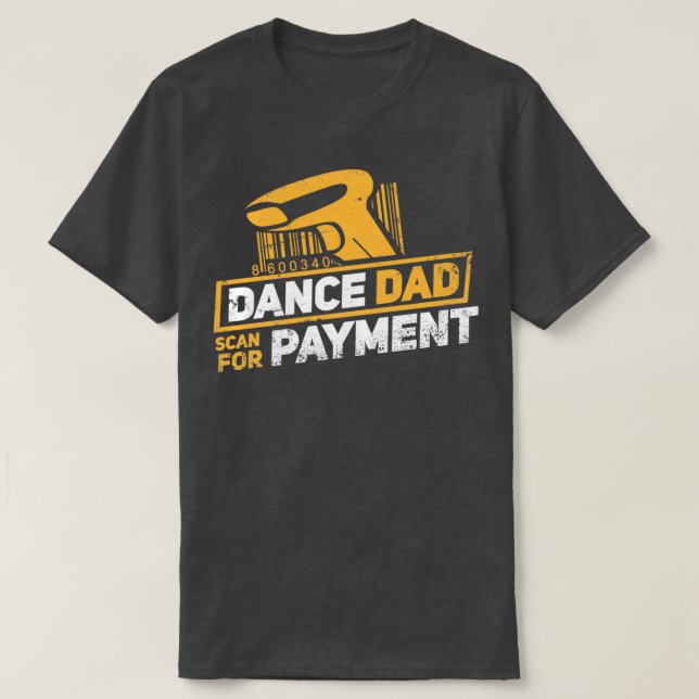 Camiseta Pai de dança Design de dança engraçada do Pai Danc (Frente do Design)