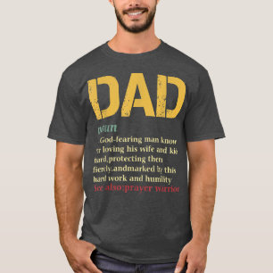Camiseta Pai de Definição de Pai Cristão Vintage