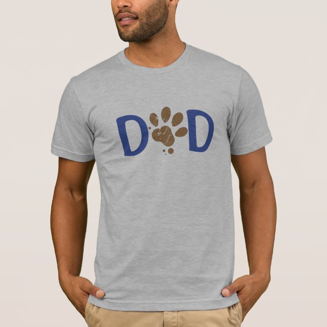 Camiseta Pai de Dia de os pais de Cachorro Personalizado (Frente)
