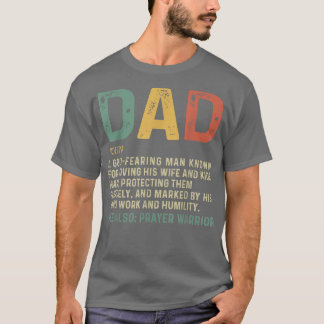 Camiseta Pai de Dia de os pais de Definição de Pai Cristão 
