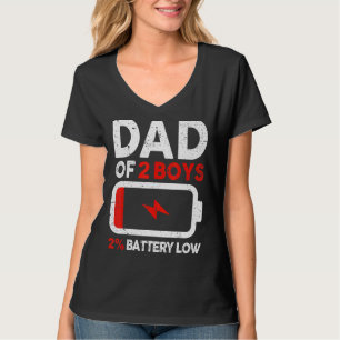 Camiseta Pai De Dia de os pais Para Canetas De 2 Boys