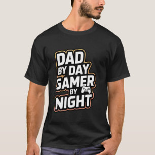 Camiseta Pai de Dia Gamer à Noite Vida de Gamer Divertido