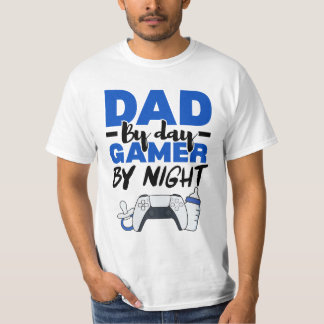 Camiseta Pai de Dia, Jogador de Noite Pai Playstation