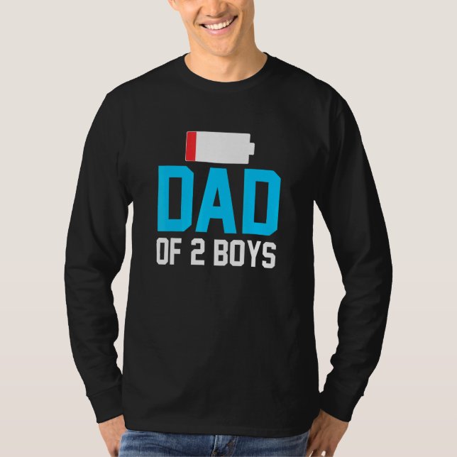Camiseta Pai De Dois Meninos Com Baixo Penteado Com Bateria (Frente)