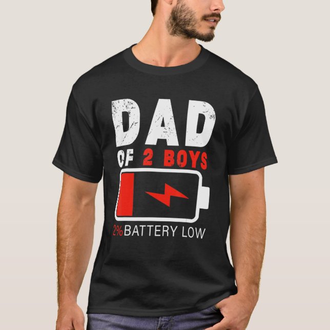 Camiseta Pai De Dois Rapazes Pai De Dois Rapazes (Frente)