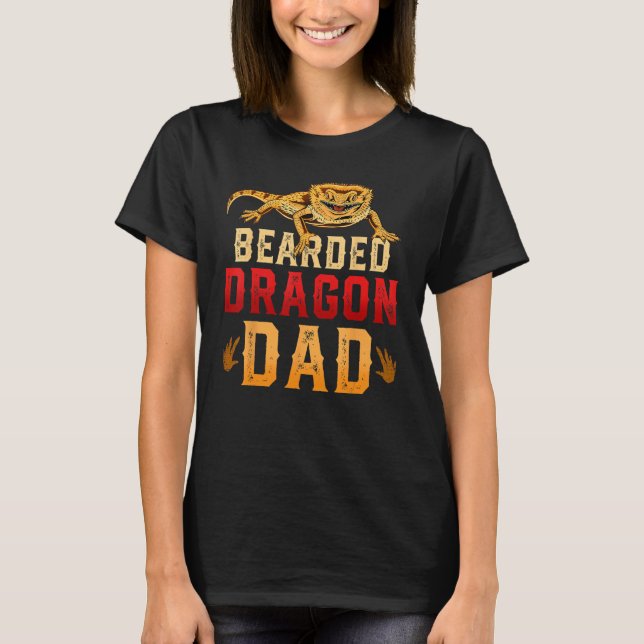 Camiseta Pai de dragão repicante Pai de Lizard mãe (Frente)
