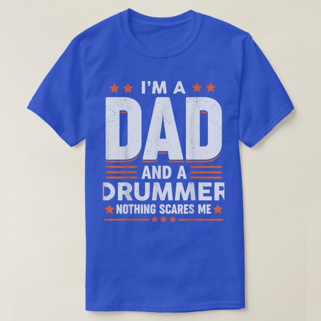 Camiseta Pai De Drummer Engraçado Dizendo Dia de os pais De (Frente do Design)