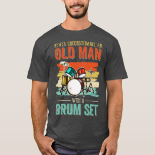 Camiseta Pai de Drummer legal Homens Conjunto de Tambor Con