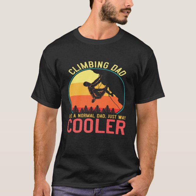 Camiseta Pai de Escalada de Mens Rock (Frente)