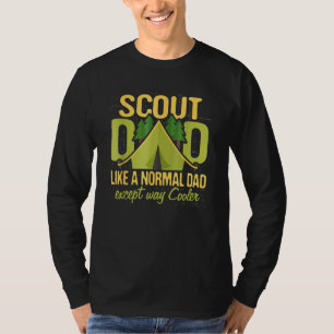 Camiseta Pai de escoteiro Líder do Rapaz Acampando Tropa