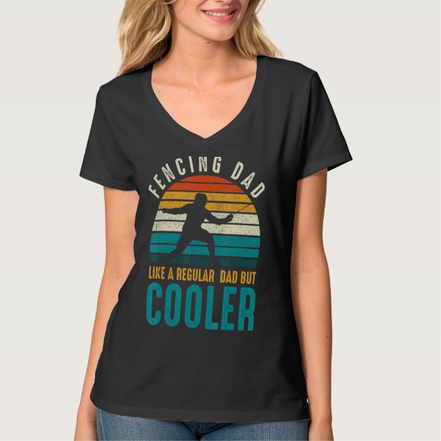 Camiseta Pai De Esgrima De Menores Como Um Pai Regular, Mas (Frente)