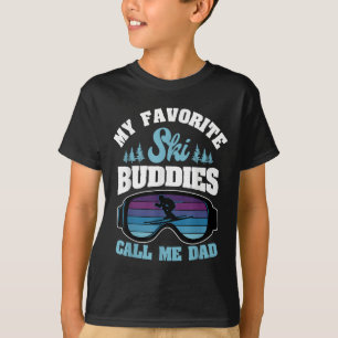 Camiseta Pai de Esqui alpino Skier Snowboarder Fath
