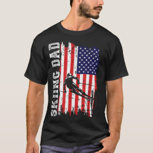 Camiseta Pai de Esqui de Inverno Para Amante de Esqui Bande