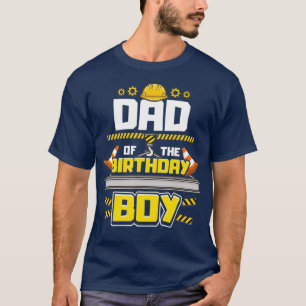 Camiseta Pai de Festa de aniversário de Construção do Anive