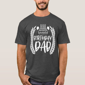 Camiseta Pai de Festa de Aniversário do Pai