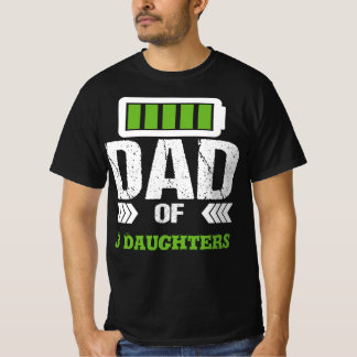 Camiseta Pai De Filhas Meninas #Filha Pai Em Número Inferio