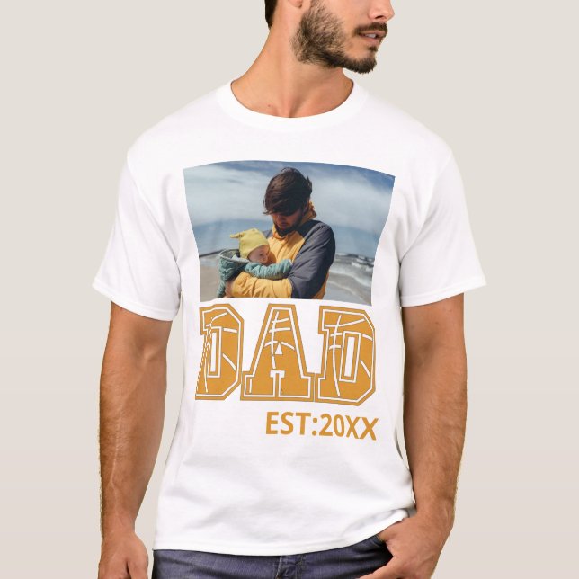 Camiseta Pai de fotos personalizado Dia de os pais de basqu (Frente)