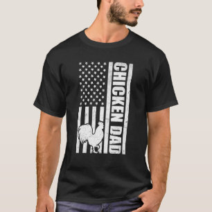 Camiseta Pai de frango 4 de julho Farmer Patriótico Pai