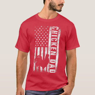 Camiseta Pai de frango -  Americano Bandeira de Aves de Cap