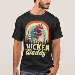 Camiseta Pai de Frango Antigo Criador de Aves Engraçado Pai