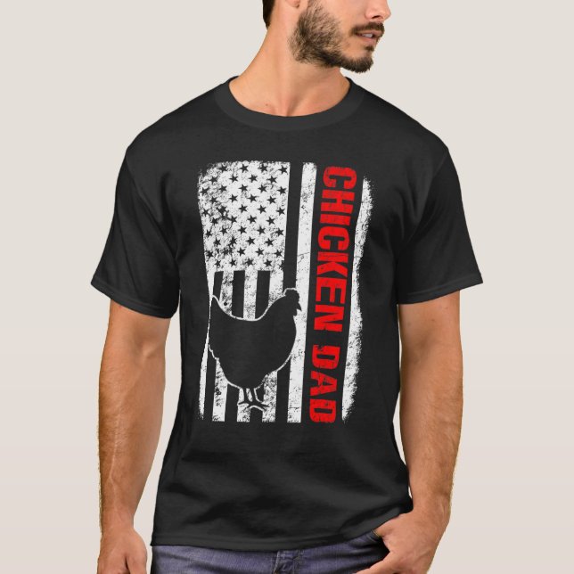 Camiseta Pai de frango - Bandeira Americana (Frente)