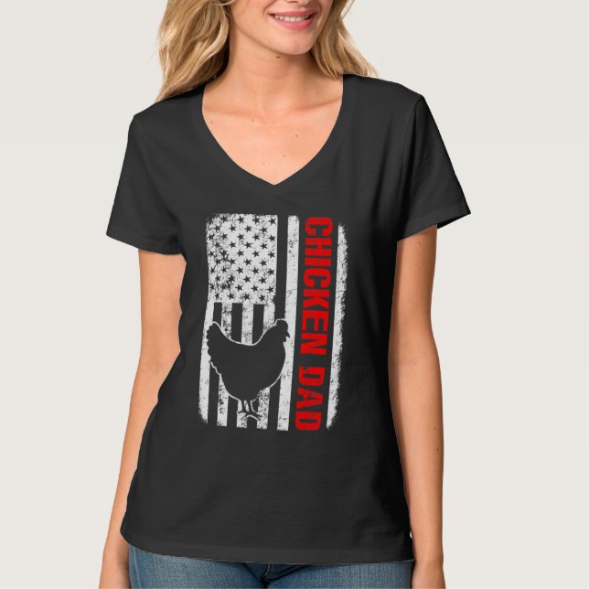 Camiseta Pai de frango - Bandeira Americana (Frente)