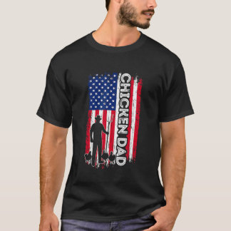 Camiseta Pai de Frango Bandeira Americana Criador de Aves P