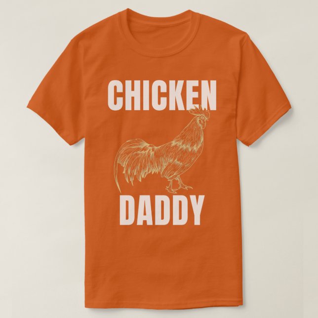 Camiseta Pai de frango Engraçado Farmer Pai de frango Roo (Frente do Design)