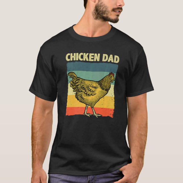 Camiseta Pai De Frango legal Para Homens Pai De Galinha (Frente)