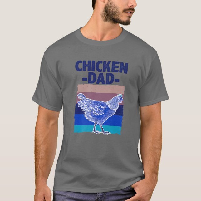 Camiseta Pai De Frango legal Para Homens Pai De Galinha (Frente)