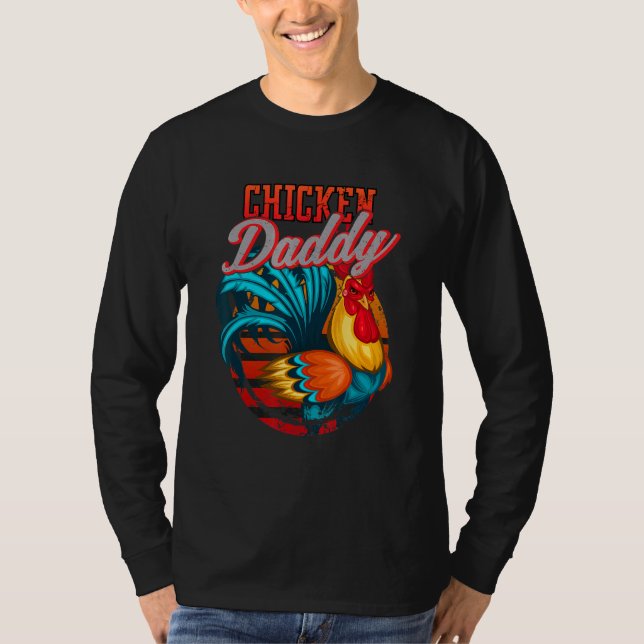 Camiseta Pai de frango Pai Farmer Retro Pai (Frente)