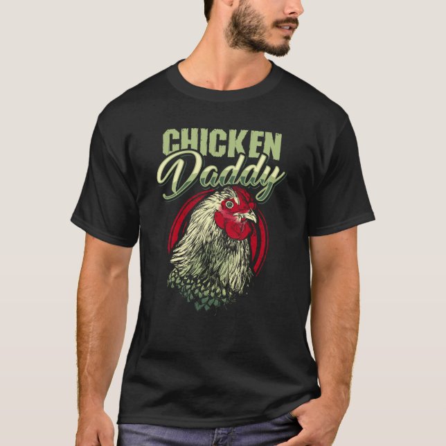 Camiseta Pai de frango Pai fazendeiro presente de aves de c (Frente)