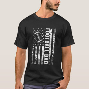 Camiseta Pai De Futebol Americano Bandeira Orgulhosa Pai De