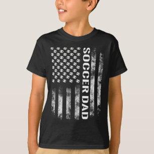 Camiseta Pai de Futebol Bandeira dos EUA Engraçado 