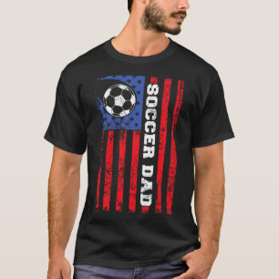 Camiseta Pai de Futebol Bandeira dos EUA Todos os Pais Amer